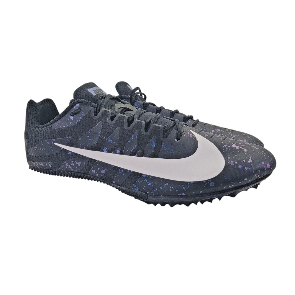 Nike Zoom Rival S 9 Men's Black Indigo Fog Speckled Racing Sprint Track Shoes 13